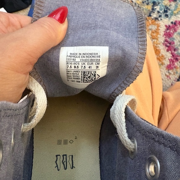 Converse American flag Pink and Gray High-Tops lace up men’s 7.5 women’s 9.5 - Picture 8 of 8